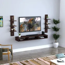 icrush Engineered Wood TV Entertainment Unit (Finish Color - Brown, DIY(Do-It-Yourself))