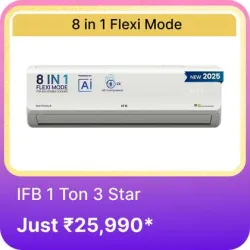IFB 1 Ton 3 Star AC @ ₹25990 on Flipkart big Billion Days Sale