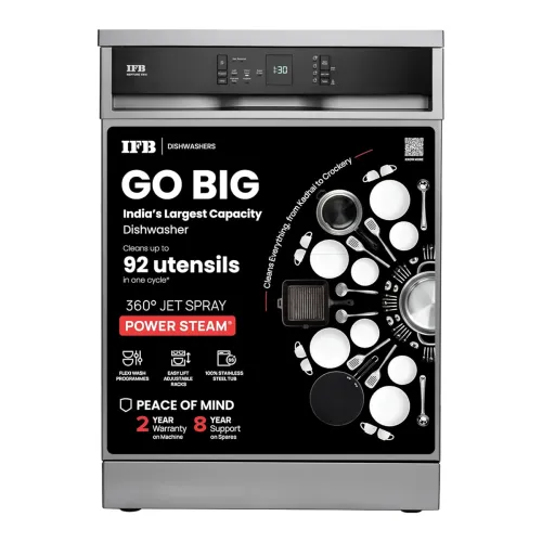 Image of IFB 15 Place Settings Freestanding Dishwasher Dark Silver