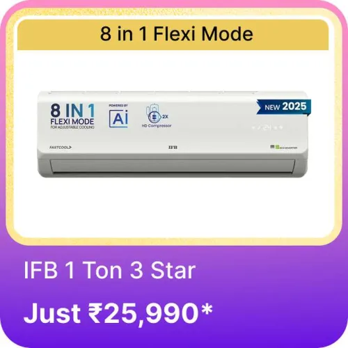 Image of IFB 1.5 Ton 5 Star AC @ ₹34490 on Flipkart big Billion Days Sale