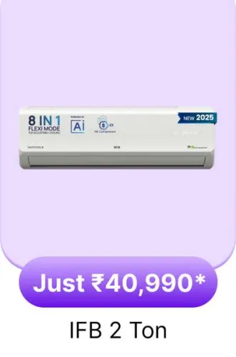 Image of IFB 2 Ton 3 Star AC @ ₹40990 on Flipkart big Billion Days Sale