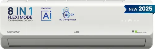 Image of IFB 2025 Model 1.5 Ton 5 Star Split Inverter Silver Plus Series with HD Compressor, AI, Dual Gold Fin, Nano Tek Coating 