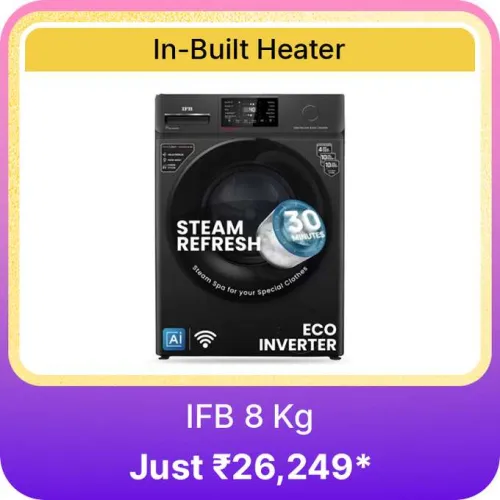 Image of IFB 8 kg Washing Machines @ ₹26249 on Flipkart big Billion Days Sale