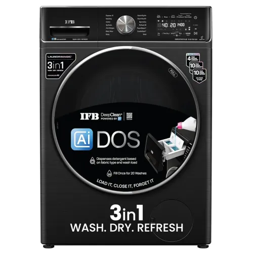 Image of IFB 11 / 7 / 3 kg Fully Automatic Washer Dryer Refresher with Steam Refresh, AI DOS, 100% Dry Clothes, 9 Swirl Wash Mimi