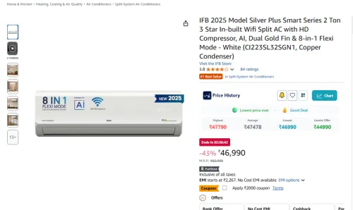 Image of IFB Silver Plus Smart 2 Ton 3 Star WiFi Split AC 