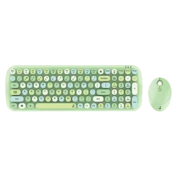 iGear KeyBee Wireless Keyboard & Mouse Combo (Rechargeable, Green)