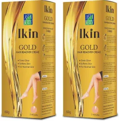 Ikin Gold Hair Remover Cream Cream  (120 g, Set of 2)