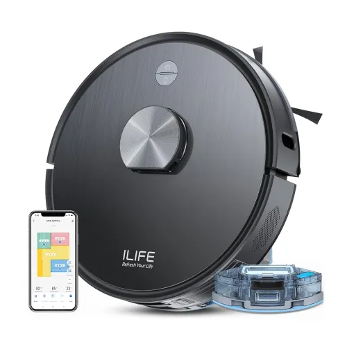 Image of ILIFE A20 Pro Robot Vacuum Cleaner with Advanced LiDAR Navigation, 6500Pa Suction, Customised Cleaning 