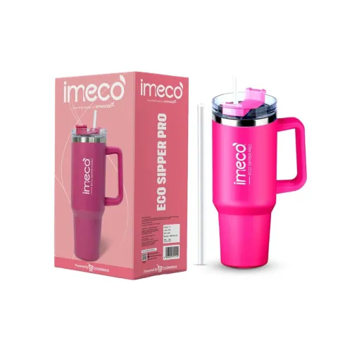 Image of IMECO Tumbler Water Bottle with Straw 1200ML Stainless Steel Double Insulated Tumblers for Hot & Cold Drink 100% Leakpro