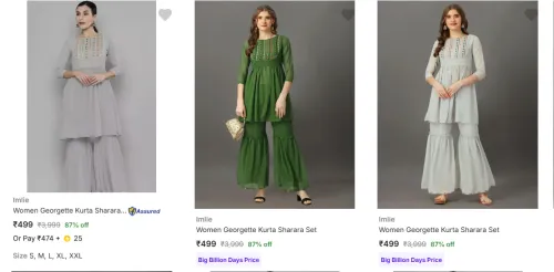 Image of Imlie Women's Ethnic Sets upto 87% Discount