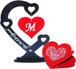 iMPACTGift M Letter Decorative Wooden Showpiece