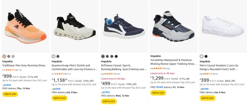 Image of Impakto Men's Shoes upto 80% Discount | Starting at ₹399