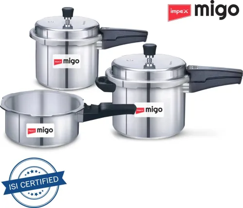 Image of IMPEX Migo Induction Base Pressure Cooker Combo ( 2 L, 3 L, 5 ) Po3