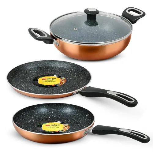 Image of Impex Migo Non Stick Cookwareset 4 pc with Granite Finish