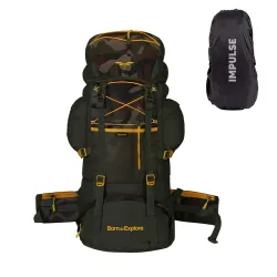 Impulse rucksack bags 75 litres travel bag for men tourist bag for travel backpack for hiking trekking Bag for men camping thames blue bag with 1 Year Warranty