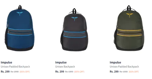 Image of Impulse Backpacks upto 85% Discount