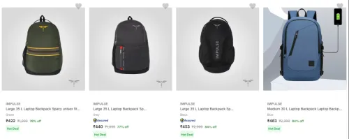 Image of Impulse Laptop Bags at minimum 70% Discount