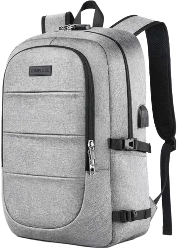 Image of IMPULSE Large 40 L Laptop Backpack USB charging port, business/Office/casual/college Travel bag for men/women (Grey)
