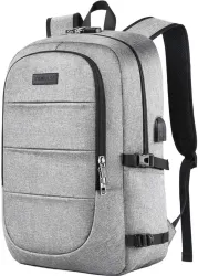 IMPULSE Large 40 L Laptop Backpack USB charging port, business/Office/casual/college Travel bag for men/women (Grey)