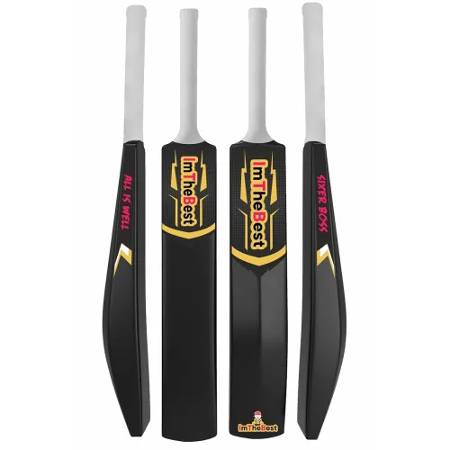 Image of ImTheBest Plastic Cricket Bat Size 4, Hard Plastic Bat, Tennis Ball Cricket Bat