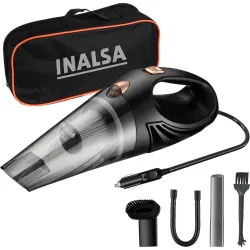 INALSA Car Vacuum Cleaner, Car Cleaning Accessories, 5 Mtr Long Corded 2-in-1 Wet & Dry Vacuum, Strong 5KPA Suction Powe