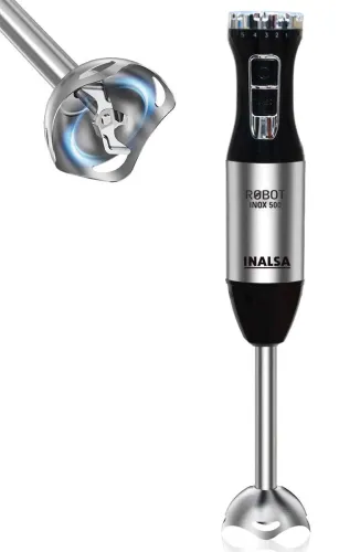 Image of Inalsa 500 W Black/Silver Hand Blender (Robot Inox 500)