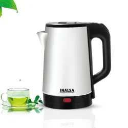 INALSA Electric Kettle Prism FS 1500 Watts |1.8 L unique Cylindrical SS Body | Cordless Base |Easy Maintenance |Power In