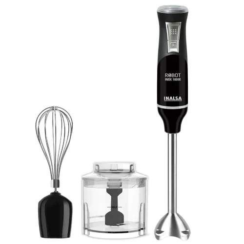 Image of INALSA Hand Blender 1000 Watts with Chopper, Whisker 