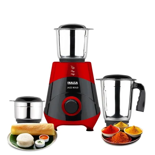 Image of INALSA Jazz Bold 500W Mixer Grinder (3 Jars) 