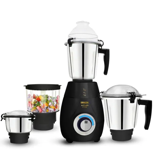 Image of INALSA Jazz 600W Mixer Grinder with 4 Jars & Chopper