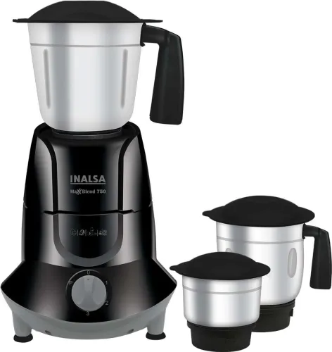 Image of Inalsa MaxxBlend 750W Mixer Grinder, 3 Jars, Black