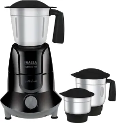 Inalsa MaxxBlend 750W Mixer Grinder, 3 Jars, Black