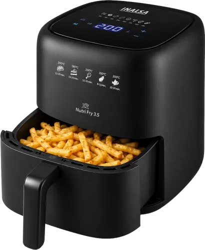 Image of Inalsa Nutri Fry 3.5 Ltr | 1400W | AirFry, Bake, Grill, Roast, Reheat, Dehydrate Digital Air Fryer (3.5 L)