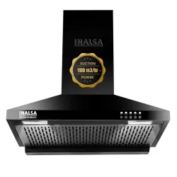 INALSA Pyramid Shape Wall Mount Kitchen Chimney 60cm 58 dB Low Noise|