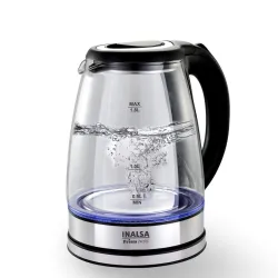 INALSA Electric Kettle for Hot Water |1.8 L Capacity| LED Illumination & Borosilicate Glass Body| 2 Year Warranty|Multip