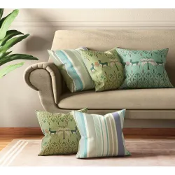 India Circus Geometric Deer Cushion Covers 5-Pack