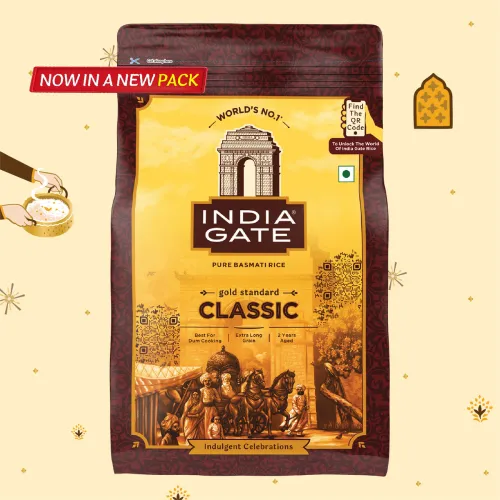 Image of INDIA GATE Gold Standard Classic Extra Long Grains Basmati Rice (1 kg)