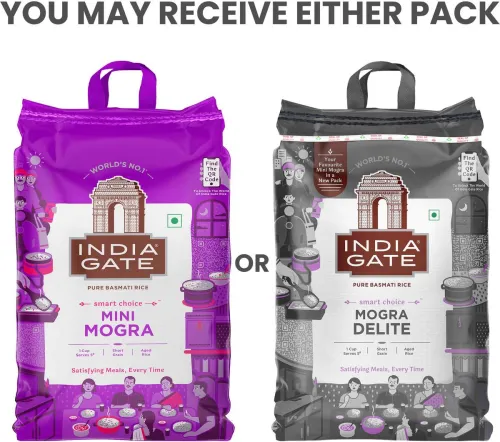 Image of INDIA GATE 1 Cup Serves 5 Mogra Basmati Rice (Polished) (10 kg)