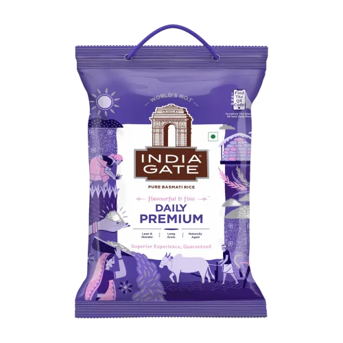 Image of INDIA GATE Flavourful & Fine Daily Premium Basmati Rice, 5 Kg 