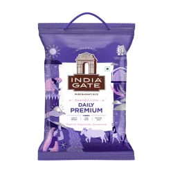 INDIA GATE Flavourful & Fine Daily Premium Basmati Rice (Long Grain, Polished) (5 kg)