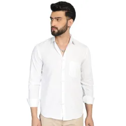 Indian Needle Cotton Solid Casual Shirt for Mens