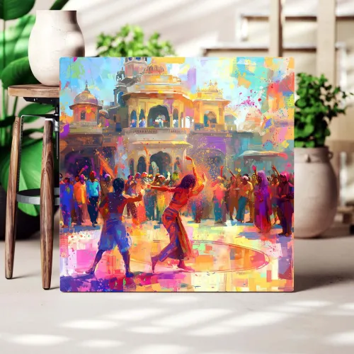 Image of Indianara Canvas 24 inch x 24 inch Painting 