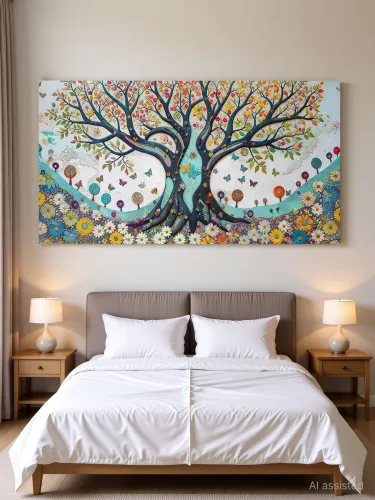 Image of Indianara Panoramic Large Canvas Art Painting 