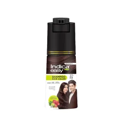 Indica Easy Do-It-Yourself Hair Color Shampoo Pump Pack with 5 Herbal Extracts and 100% Ammonia Free, Long Lasting Formu