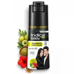 Indica Natural Black Hair Color Shampoo (180ml)
