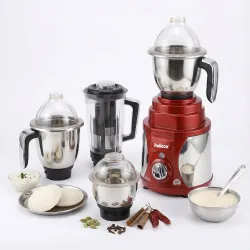 Indicon Rover 1350W Copper Motor Mixer Grinder with 4 Jars (3 Stainless Steel + 1 Juicer Jar), 3-Speed Control, Heavy Du