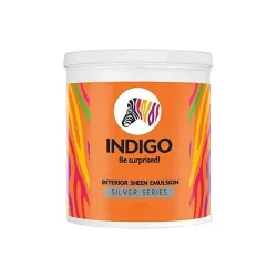 Indigo Interior Sheen Emulsion Sliver Series | Interior Paint | Sheen finish | 4 Liters | White