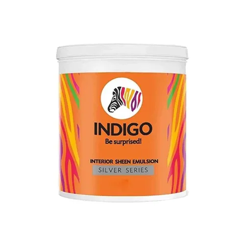 Image of Indigo Interior Sheen Emulsion Sliver Series | Interior Paint | Sheen finish | 1 Liter | White