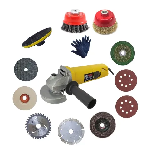 Image of Inditrust 950W Angle Grinder 100mm + 11 Wheels & Gloves, 100% Copper