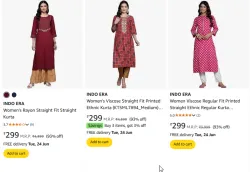 INDO ERA Women Kurta at minimum 92% Discount